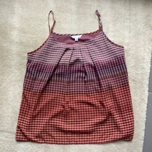 CABI SZ M HOUNDSTOOTH CAMI LINED  TANK TOP SHIRT